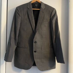 J. Crew Men's 40R Gray Ludlow Blazer Suit Jacket Italian Wool Tollegno 1900